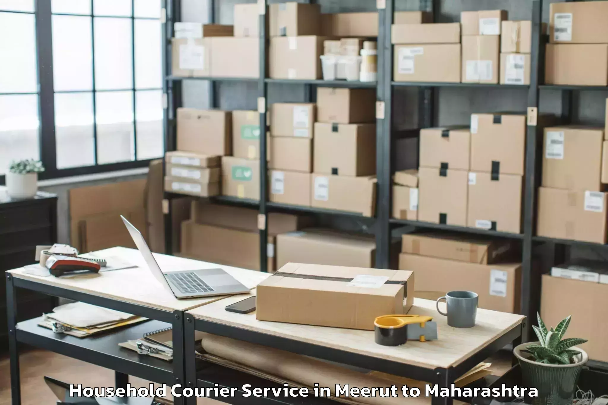 Affordable Meerut to Akrani Household Courier